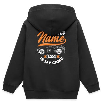 Slot Car Racing Car Car Racing - Kids Premium Organic Zip-up Hoodie - black - Back - AI Model Kid Male (0cm)
