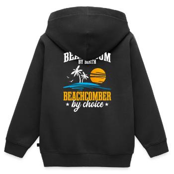 Beachcombing Collector - Kids Premium Organic Zip-up Hoodie - black - Back - AI Model Kid Male (0cm)