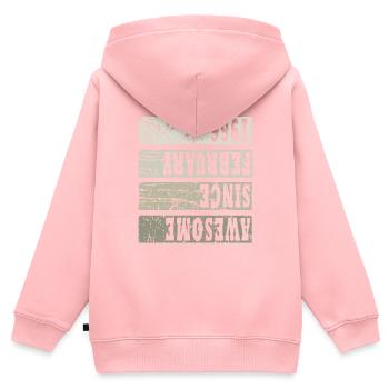 1966 in February Vintage - Kids Premium Organic Zip-up Hoodie - rose - Back - AI Model Kid Female (0cm)