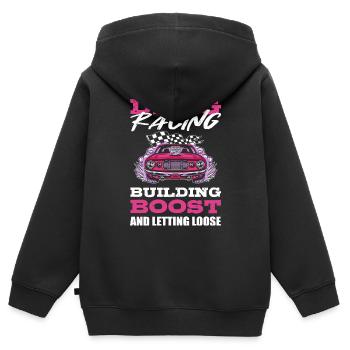 Drag Racing Drag Racer Drag Race Motor Sport - Kinder Premium Organic Zip Hoodie - Schwarz - Hinten - AI Model Kid Male (0cm)