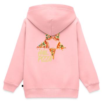 Hail Pizza, Witziges Fast food motiv - Kinder Premium Organic Zip Hoodie - Rosa - Hinten - AI Model Kid Female (0cm)