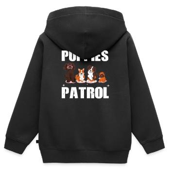 Patrouille de chiots - Sweat Premium à capuche zippé enfant bio - noir - Dos - AI Model Kid Male (0cm)