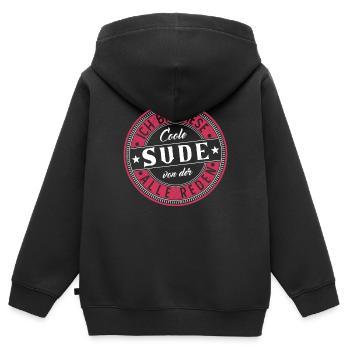 Sude Geschenkidee Geschenk Geburtstag - Kinder Premium Organic Zip Hoodie - Schwarz - Hinten - AI Model Kid Male (0cm)