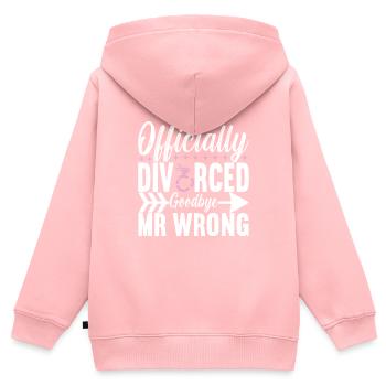 Scheidung Geschieden - Kinder Premium Organic Zip Hoodie - Rosa - Hinten - AI Model Kid Female (0cm)