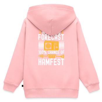 Ham Radio Ham Funker - Kinder Premium Organic Zip Hoodie - Rosa - Hinten - AI Model Kid Female (0cm)