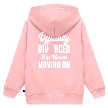 Scheidung Geschieden - Kinder Premium Organic Zip Hoodie - Rosa - Hinten - AI Model Kid Female (0cm)