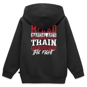 Mixed Martial Arts The Harder You Train Shorter - Kids Premium Organic Zip-up Hoodie - black - Back - AI Model Kid Male (0cm)
