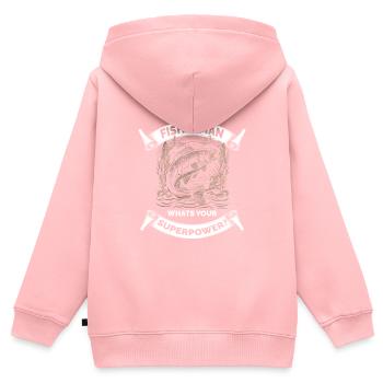 Im a Fisherman Whats Your Superpower - Kids Premium Organic Zip-up Hoodie - rose - Back - AI Model Kid Female (0cm)