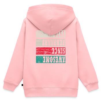 Reverent since 1970 birthday - Kids Premium Organic Zip-up Hoodie - rose - Back - AI Model Kid Female (0cm)