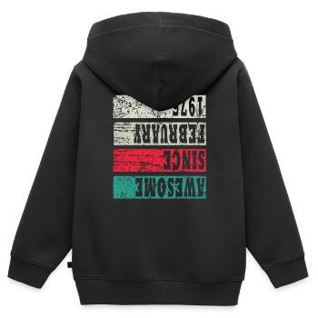 Fantastic since 1975 birthday - Kids Premium Organic Zip-up Hoodie - black - Back - AI Model Kid Male (0cm)