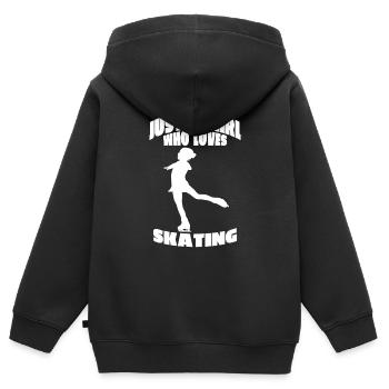 Patinage artistique Patinage artistique Patinage artistique Patinage artistique - Sweat Premium à capuche zippé enfant bio - noir - Dos - AI Model Kid Male (0cm)