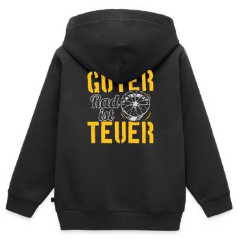 Guter Rad ist Teuer! Tuner Felgen Spruch Tuning - Kinder Premium Organic Zip Hoodie - Schwarz - Hinten - AI Model Kid Male (0cm)