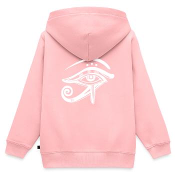 Le schéma pyramidal original Amoureux de la culture égyptienne - Sweat Premium à capuche zippé enfant bio - rose - Dos - AI Model Kid Female (0cm)