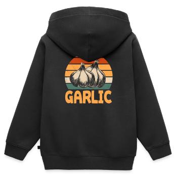 Ail - Sweat Premium à capuche zippé enfant bio - noir - Dos - AI Model Kid Male (0cm)