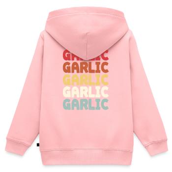 Ail - Sweat Premium à capuche zippé enfant bio - rose - Dos - AI Model Kid Female (0cm)