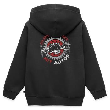 Ich spiele immer noch mit Autos - PS Liebhaber - Kinder Premium Organic Zip Hoodie - Schwarz - Hinten - AI Model Kid Male (0cm)