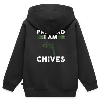 Tu So, Als Wäre Ich Schnittlauch - Kinder Premium Organic Zip Hoodie - Schwarz - Hinten - AI Model Kid Male (0cm)