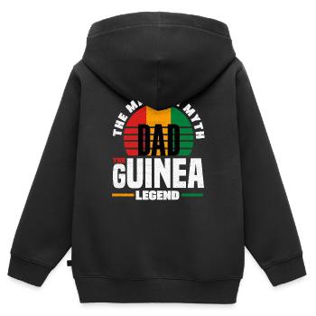 Guinea Guinea Guinea Flagge Vatertag - Kinder Premium Organic Zip Hoodie - Schwarz - Hinten - AI Model Kid Male (0cm)
