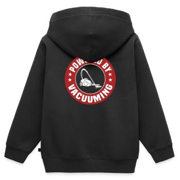 Vide - Sweat Premium à capuche zippé enfant bio - noir - Dos - AI Model Kid Male (0cm)