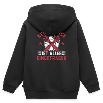 Keine Sorge , ist alles Eingetragen Tuner Tuning - Kinder Premium Organic Zip Hoodie - Schwarz - Hinten - AI Model Kid Male (0cm)