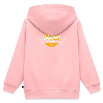 Lustige Hundeausführer Legende - Kinder Premium Organic Zip Hoodie - Rosa - Hinten - AI Model Kid Female (0cm)
