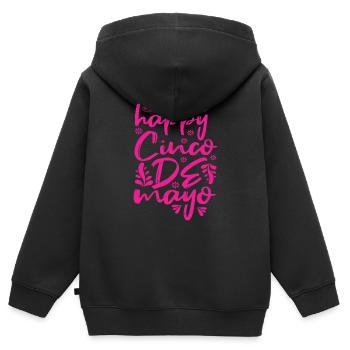 HAPPY CINCO DE MAYO 2 - Kinder Premium Organic Zip Hoodie - Schwarz - Hinten - AI Model Kid Male (0cm)