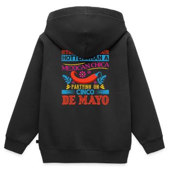 IL N’Y A RIEN DE PLUS CHAUD QU’UNE CHICA PARTY MEXICAINE - Sweat Premium à capuche zippé enfant bio - noir - Dos - AI Model Kid Male (0cm)