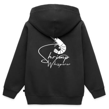 Shrimp Whisperer - Angelliebhaber - Kinder Premium Organic Zip Hoodie - Schwarz - Hinten - AI Model Kid Male (0cm)