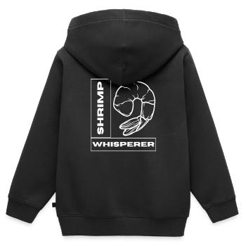 Shrimp Whisperer - Angelliebhaber - Kinder Premium Organic Zip Hoodie - Schwarz - Hinten - AI Model Kid Male (0cm)