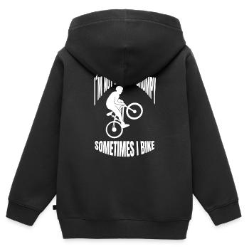 Fahrrad Radfahren Fahrradfahrer Radeln Radfahrer - Kinder Premium Organic Zip Hoodie - Schwarz - Hinten - AI Model Kid Male (0cm)