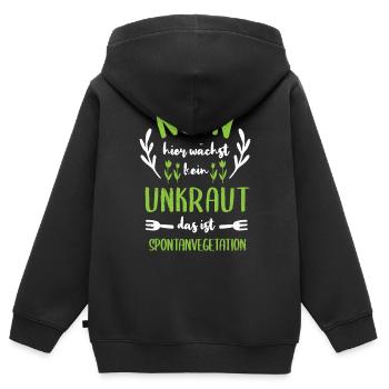 Garten Hobbygärtner Gärtner Gärtnerin Gartenarbeit - Kinder Premium Organic Zip Hoodie - Schwarz - Hinten - AI Model Kid Male (0cm)
