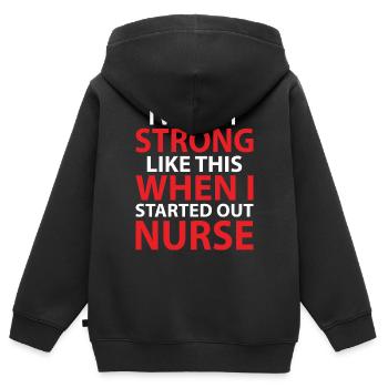 Krankenschwester Outfit Krankenpflegerin - Kinder Premium Organic Zip Hoodie - Schwarz - Hinten - AI Model Kid Male (0cm)