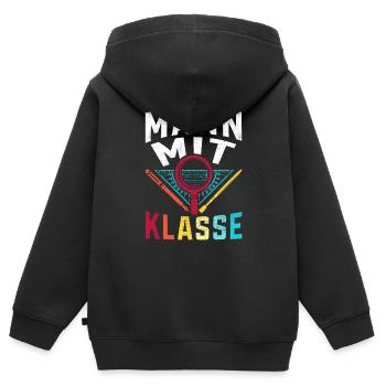Mann mit Klasse Grundschule Lehrer Lehrkraft - Kinder Premium Organic Zip Hoodie - Schwarz - Hinten - AI Model Kid Male (0cm)