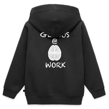 Ein Genie bei der Arbeit als Ingenieur, als - Kinder Premium Organic Zip Hoodie - Schwarz - Hinten - AI Model Kid Male (0cm)