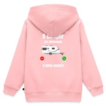 Wohnmobil - Kinder Premium Organic Zip Hoodie - Rosa - Hinten - AI Model Kid Female (0cm)