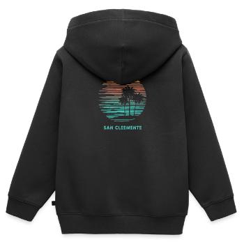 San Clemente Kalifornien Cooler Souvenir-Urlaub - Kinder Premium Organic Zip Hoodie - Schwarz - Hinten - AI Model Kid Male (0cm)