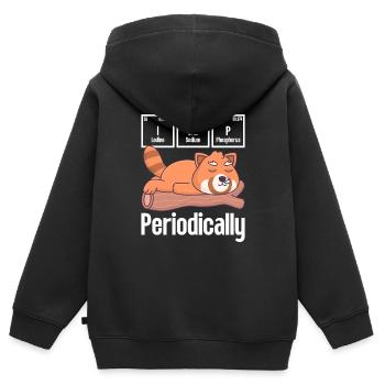 Periodically - Kids Premium Organic Zip-up Hoodie - black - Back - AI Model Kid Male (0cm)