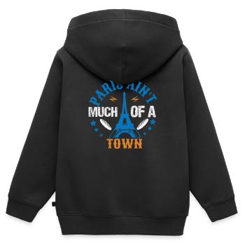 PARIS AIN T MMUCH EINER STADT - Kinder Premium Organic Zip Hoodie - Schwarz - Hinten - AI Model Kid Male (0cm)