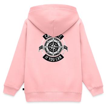 Geocaching - Cache Me If You Can - Kinder Premium Organic Zip Hoodie - Rosa - Hinten - AI Model Kid Female (0cm)