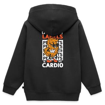 Alles Ist Besser Ohne Erdnüsse Erdnuss-allergiker - Kinder Premium Organic Zip Hoodie - Schwarz - Hinten - AI Model Kid Male (0cm)