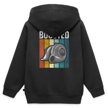 Turbolader Boosted - Turbo & Tuning - Kinder Premium Organic Zip Hoodie - Schwarz - Hinten - AI Model Kid Male (0cm)