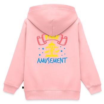 PARKVERGNÜGEN - Kinder Premium Organic Zip Hoodie - Rosa - Hinten - AI Model Kid Female (0cm)