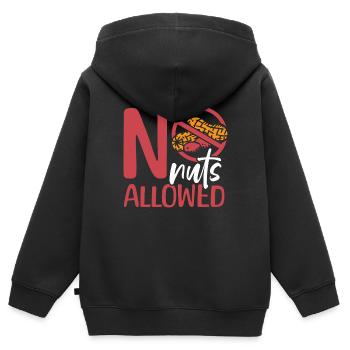 Keine Nüsse Erlaubt Erdnuss-allergiker - Kinder Premium Organic Zip Hoodie - Schwarz - Hinten - AI Model Kid Male (0cm)