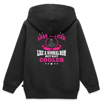 Kreditsachbearbeiter Mama - Kinder Premium Organic Zip Hoodie - Schwarz - Hinten - AI Model Kid Male (0cm)