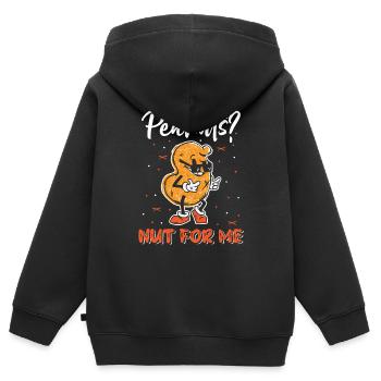 Erdnüsse? Nicht Für Mich Erdnuss-allergiker - Kinder Premium Organic Zip Hoodie - Schwarz - Hinten - AI Model Kid Male (0cm)