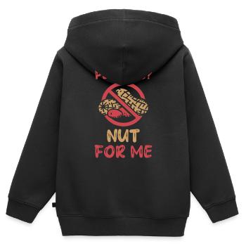 Erdnüsse? Nicht Für Mich Erdnuss-allergiker - Kinder Premium Organic Zip Hoodie - Schwarz - Hinten - AI Model Kid Male (0cm)