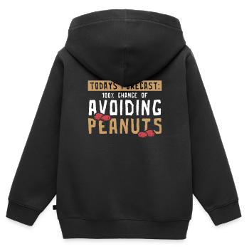 Alles Ist Besser Ohne Erdnüsse Erdnuss-allergiker - Kinder Premium Organic Zip Hoodie - Schwarz - Hinten - AI Model Kid Male (0cm)