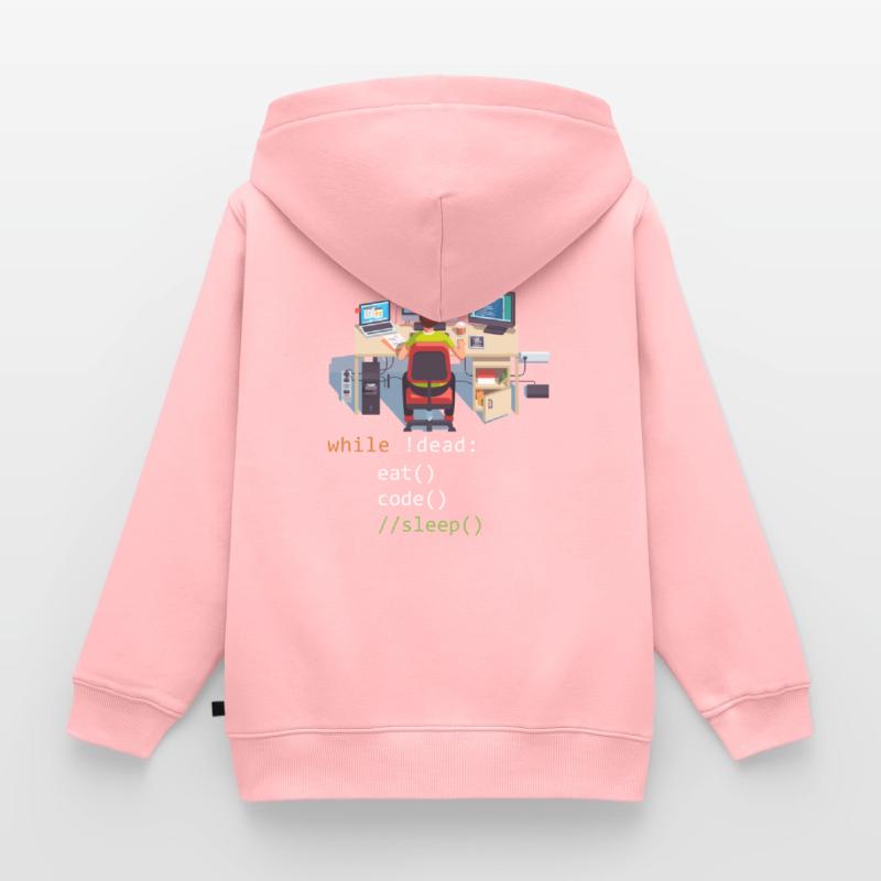 Informatik Python Programmierer Eat Code Sleep Kinder Premium Organic Zip Hoodie