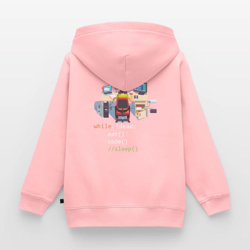 Informatik Python Programmierer Eat Code Sleep Kinder Premium Organic Zip Hoodie