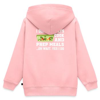 Retro Ferry Vêtements Porte-conteneurs - Sweat Premium à capuche zippé enfant bio - rose - Dos - AI Model Kid Female (0cm)